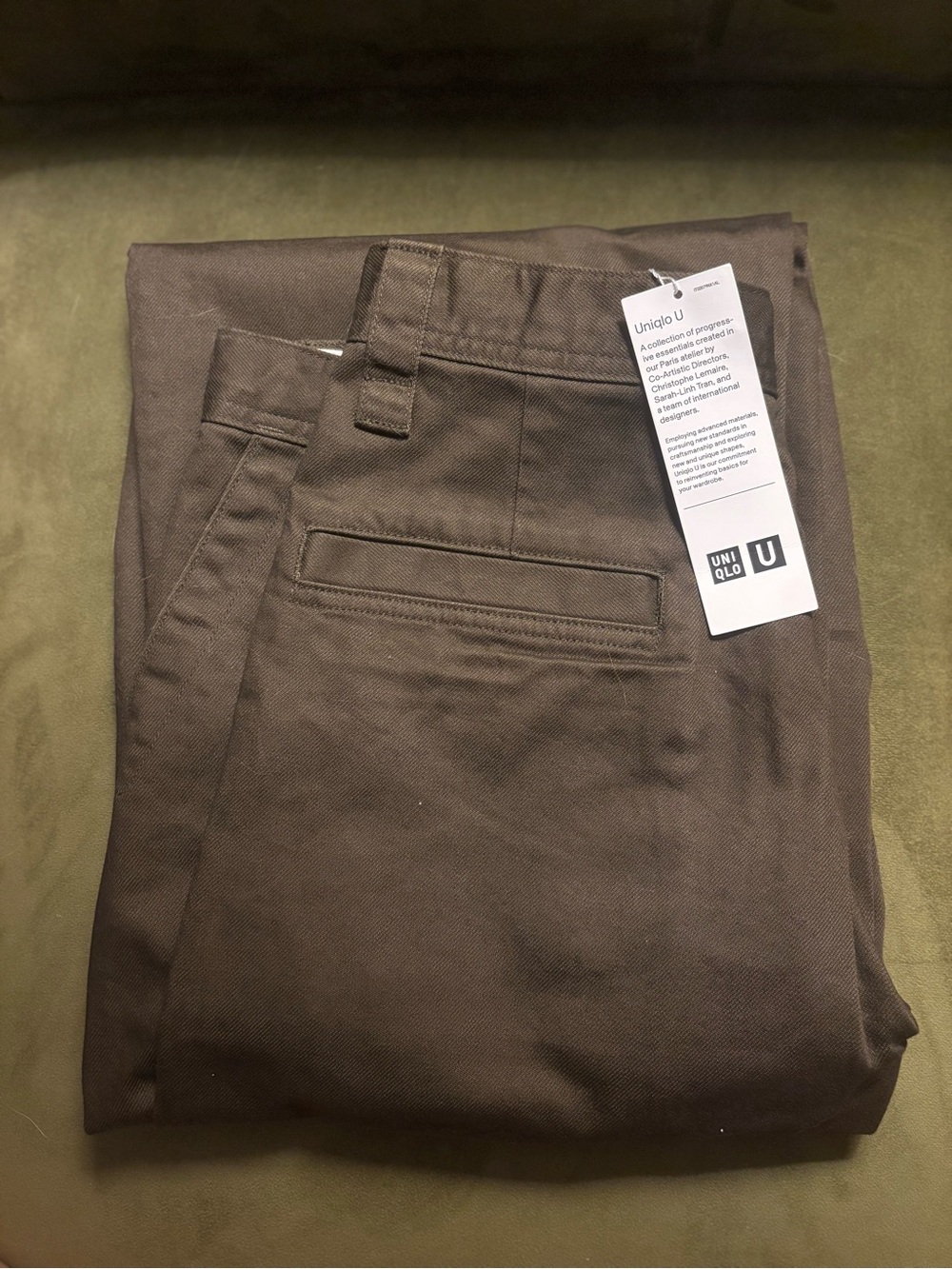 UNIQLO Men’s Wide Chino Pants - Brown